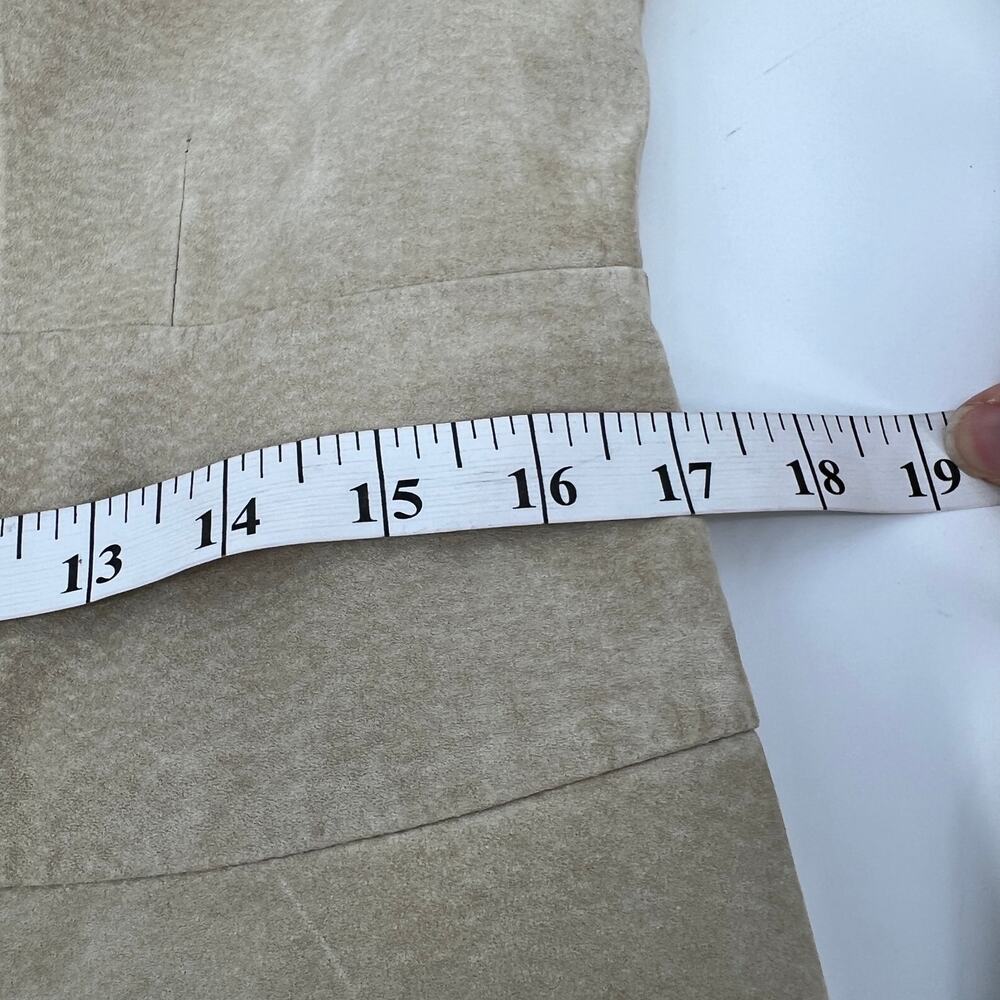 Vintage Together Suede Jacket Womens 12 Beige Tan Leather Blazer Notch Lapel - Picture 9 of 10